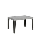  Tavolo Allungabile 120-224x90x77 cm Flame Cemento Telaio Antracite