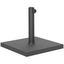 Base per Ombrellone Quadrata 44x44x30 cm da 14.5 kg  in HDPE e Cemento Nero   