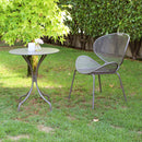 Tavolo Bristol Ø60x71h cm in Acciaio Taupe