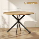 Tavolo da Pranzo Rotondo Stile Industriale Ø120x75 cm con Gambe a Croce in Acciaio Colore Quercia      