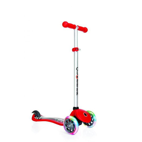 Monopattino a 3 Ruote a LED 3 Altezze Max 50Kg Globber PRIMO Fantasy Lights Up Racing Rosso prezzo