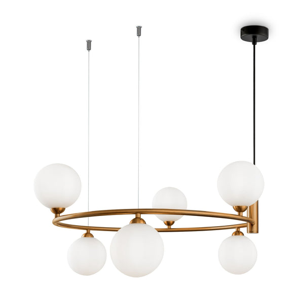 acquista Lampada pendente Modern in Metallo Ring Ottone