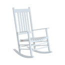 Sedia a Dondolo in Legno 69x86x115 cm  Bianco