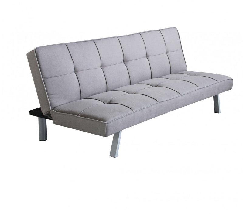 Divano Letto Aaron 178x80x71 cm in Tessuto Grigio