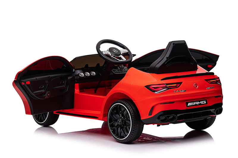 Macchina Elettrica per Bambini 12V con Licenza Mercedes CLA45 AMG Rossa 