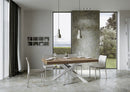 Tavolo Allungabile 180-284x90x77 cm Volantis Quercia Natura Telaio Bianco 