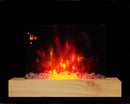 Camino Elettrico da Parete Effetto Fiamma 2000W CheminArte Fire Wood Nero