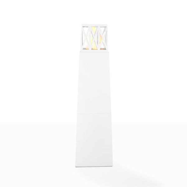 Camino a Bioetanolo da Pavimento 40x40x145 cm per Esterno Vulcano Bianco sconto