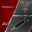 Punching Ball a Muro con Speed Bag Girevole a 360° e Regolabile su 7 Altezze Nero e Rosso      