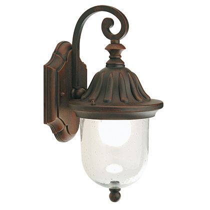 acquista Lampada Applique Piccola con Vetro Colore Ruggine per Esterno Linea Rice Sovil