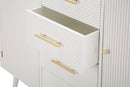 Mobile Matera 117x90x37 cm in Legno MDF e Ferro Bianco/Marrone