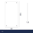 Pannello Fonoassorbente da Parete con Fori 150x50 cm Kit di 4 distanziali Coprivite Cromo Finitura Grigio    