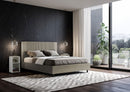Letto Matrimoniale con Testata e Alzata Comoda Imbottito in Similpelle Goya Cappuccino Varie Misure