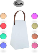 Lampada a Led Lanterna Quadra Ricaricabile con Manico 8 Colori in Plastica   