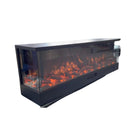 Camino Elettrico da Incasso Trifacciale 108x35x50 cm 750-1500w Sined Merano Nero