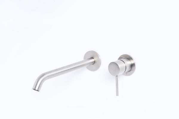 online Rubinetto Miscelatore Monocomando a Parete Lavabo Satinato Tevere