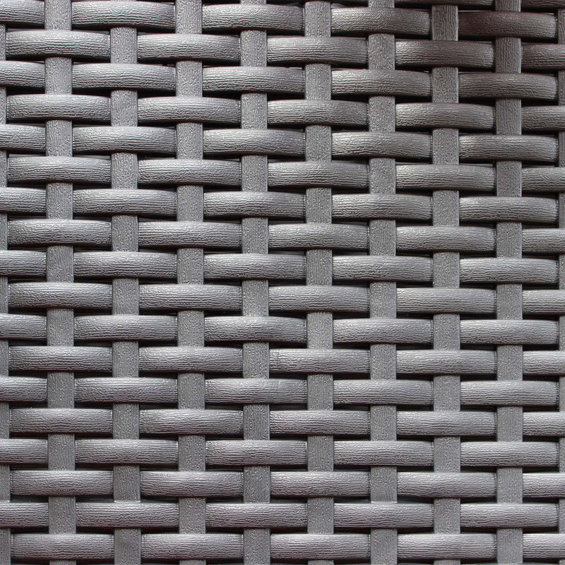 Set Salotto da Giardino Divano 2 Poltrone e Tavolino con Cuscini in Plastica Antracite