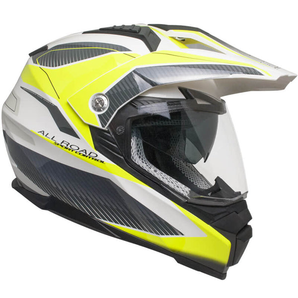 prezzo Casco Integrale per Moto Cross con Frontino CGM Forward 606G Giallo Fluo Varie Misure