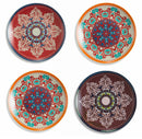 Set 4 Piatti Piani in Porcellana e Gres Multicolor VdE Tivoli 1996 Shiraz