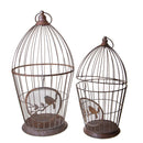 Set 2 Gabbie Metallo 37x37 H 83 cm