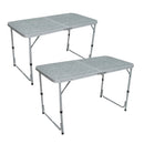 Set 2 Tavoli Rettangolari Pieghevoli da Catering 120x60x74 cm Vorghini