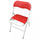 Sedia da Giardino Pieghevole Slim 44x45x79 h cm in Acciaio Rossa Color