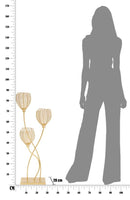 Portacandele Floty 35x28x88 cm in Ferro Oro