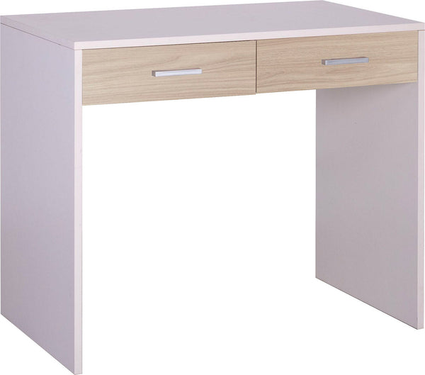 Scrivania da Ufficio 2 Cassetti 91x76x55 cm Bianco Fiammato/Olmo Chiaro online