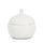 Candela con Coperchio Ø14x14 cm in Ceramina Canister Bianco