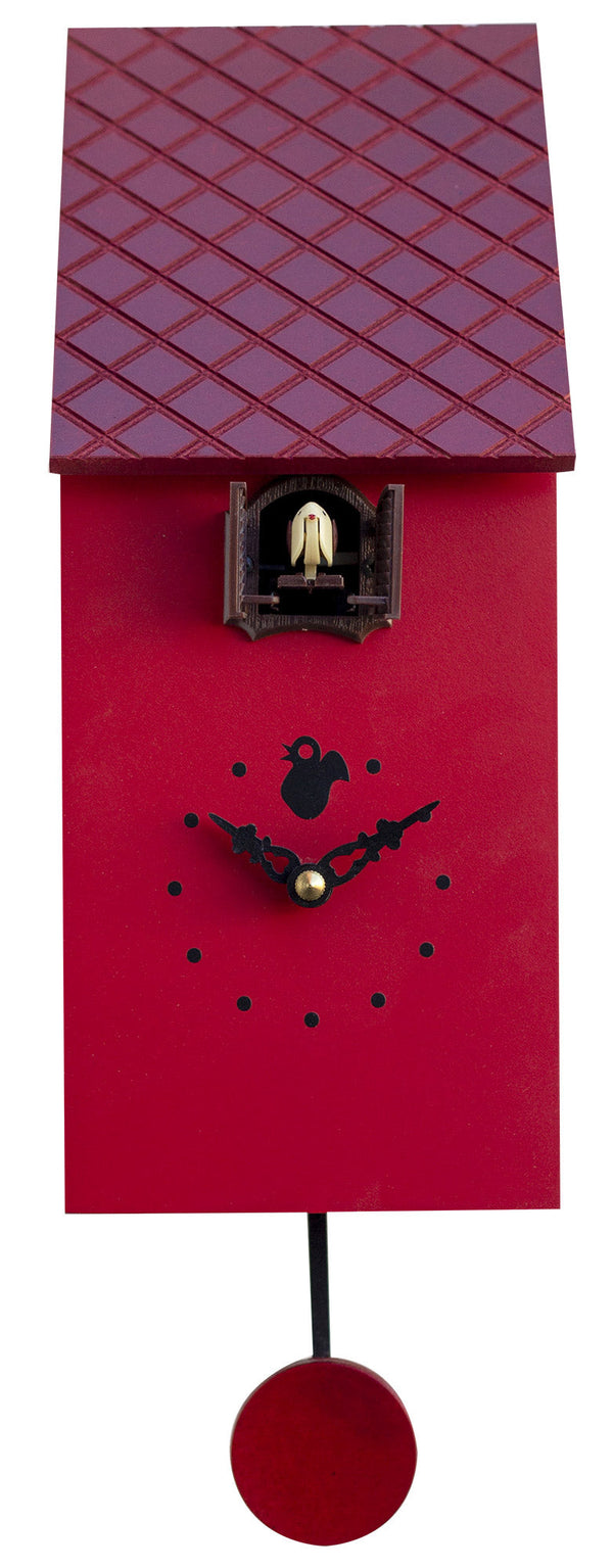 prezzo Orologio a Cucù da Parete 13x30x12 cm Pirondini Italia Portofino Rosso Carminio