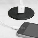 Caricabatteria Wireless USB da Incasso Ø 7cm in Plastica Emuca Nero