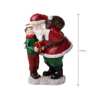 Statuina Babbo Natale con Bambino 18 cm in Resina
