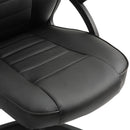 Sedia da Gaming Ergonomica in Similpelle Regolabile Nera 