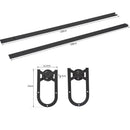 Binario per Porte Scorrevoli con Kit di Accessori in Acciaio Nero 100 cm sm 110mm 