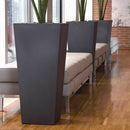 Vaso 34x86 cm in Resina Arkema Quadro 86 Verde Scuro
