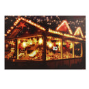 Quadro con led legno multicolor rettangolare cm 60x40xh1,8