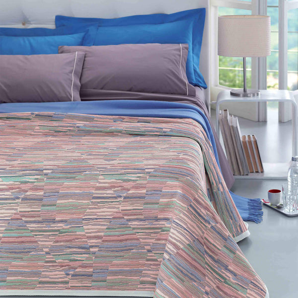 prezzo Copriletto in Misto Cotone Cober Altea Corallo