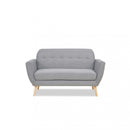 Divano 2 Posti Burton 147x79x86 h cm in Tessuto Grigio chiaro