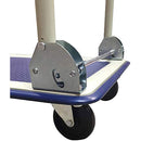 Carrello Pieghevole da Trasporto 150 Kg in Acciaio Blu