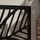 Fioriera Rialzata con Spalliera Decorativa per Rampicanti 61x23x113 cm da Terra e Parete in Metallo Nero      