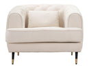 Poltrona Praga 93x71x86 cm in Poliestere Crema/Oro