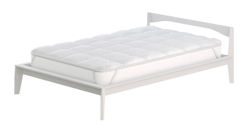 Topper Trapuntato 300 gr/mq con Elastici Fancy Bianco Varie Misure