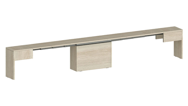 acquista Set 2 Panche Allungabili 66/290x25x45 cm Pratika Singola A e B Olmo Perlato