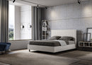 Letto Matrimoniale con Testata e Alzata Comoda Imbottito in Similpelle Sunny Bianco Varie Misure
