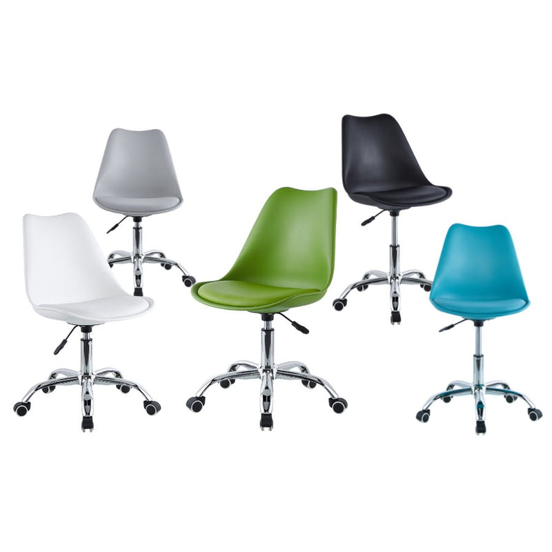 Sedia da Ufficio Operativa in Polipropilene e Similpelle Grigia