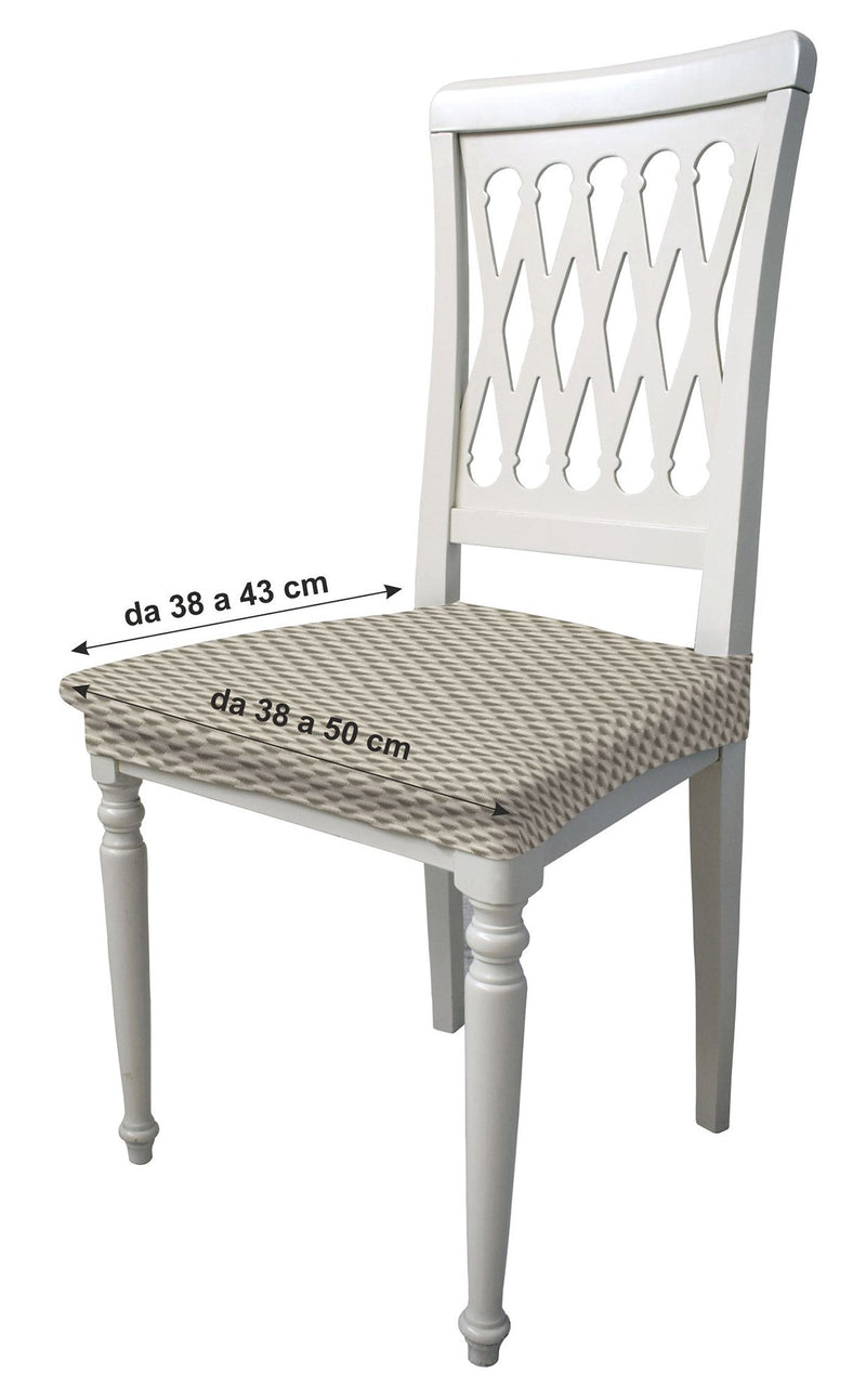 Set 2 Coprisedie Elasticizzati in Poliestere Fashion Blu Scuro 