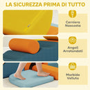 Set di 9 Costruzioni Morbide per Bambini 3-6 Anni 140x80x25 cm con Fodere Rimovibili in Schiuma e Velluto Multicolore      