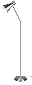 Piantana da Interno Attacco E27 in Metallo Nichel Satinato 