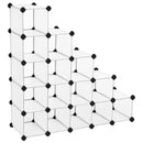 Libreria Modulare con Cubi in PVC 53 Pezzi Componibili Bianca