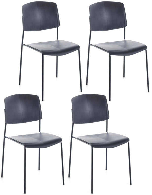 prezzo Set 4 Sedie 52x52xH79 cm in Polipropilene Mars Grigio Scuro
